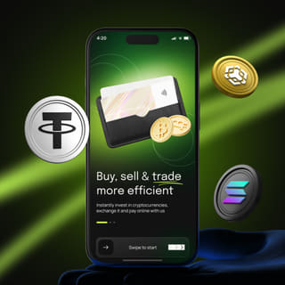 Grey Vaultholm mobile device displaying the trading platform interface