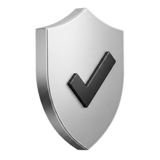 3D approval checkmark icon on the Grey Vaultholm how it works page