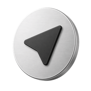 3D send arrow decorative icon on the contact us page